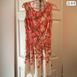 Floral Pink and Red Dress